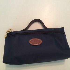 Longchamp Le Pliage navy cosmetic bag